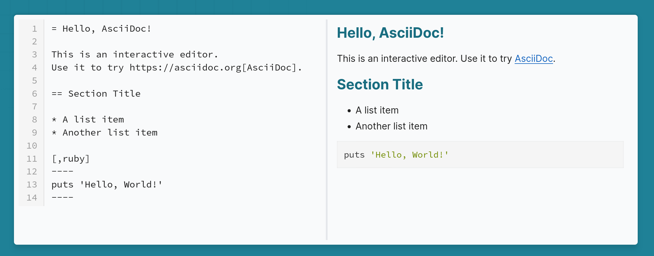 Use AsciiDoc for Technical Documentation